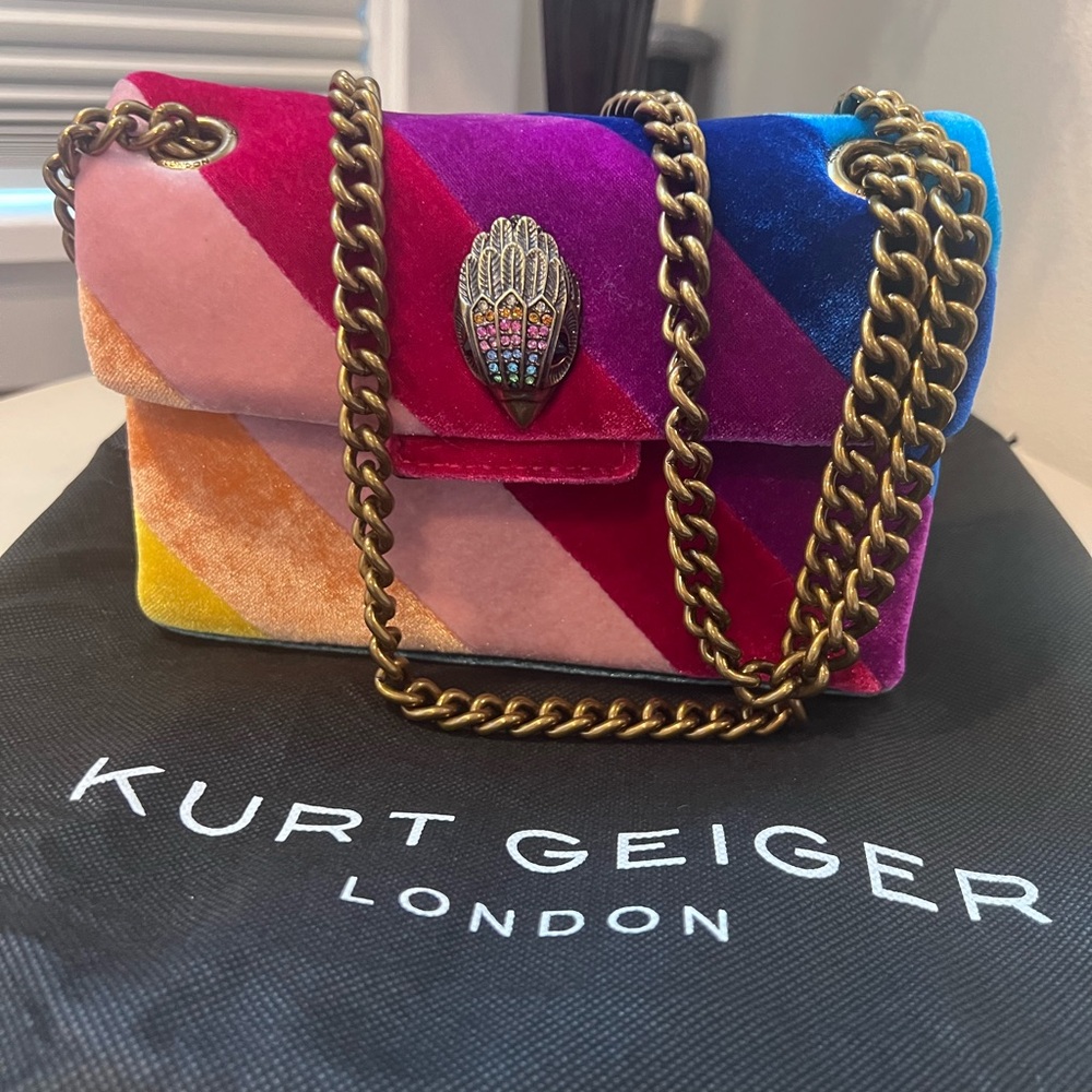 Kurt Geiger Multicolor Velvet Shoulder Bag
